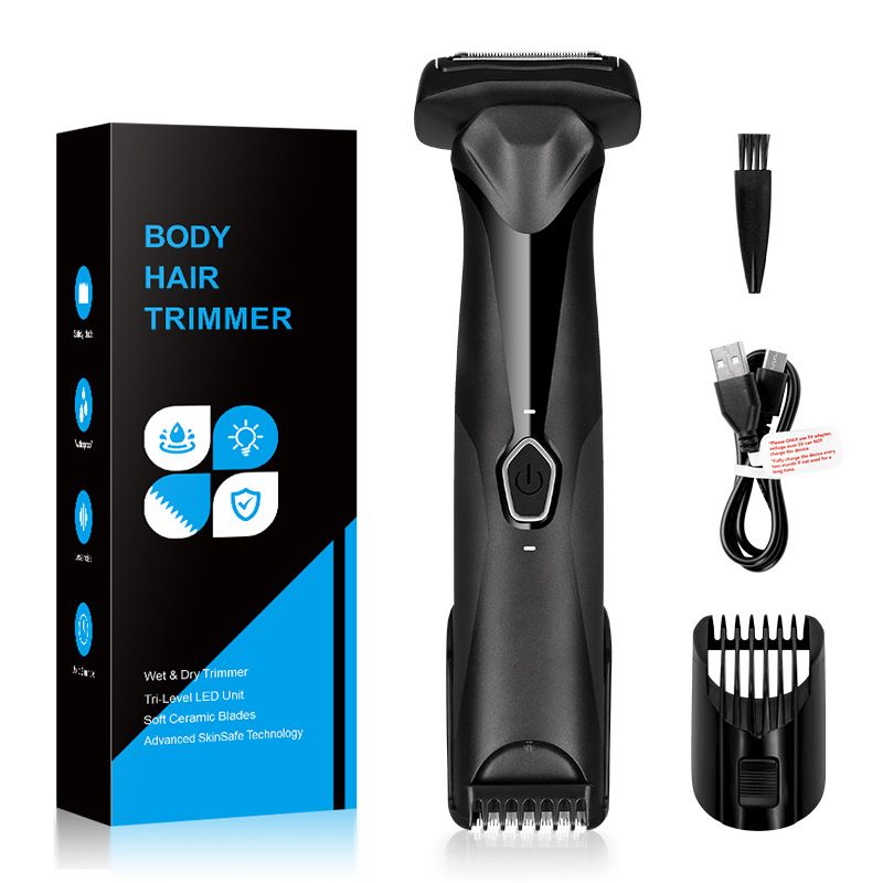 Epilierer für Männer, Körperhaarschneider, wiederaufladbar, Haarentferner, Leistenhaar, Ganzkörper, waschbar, Doppelkopfrasierer_voghion.com