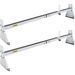 VEVOR Van Roof Ladder Rack, 2 Bars, 331 LBS Capacity, 52"-63.8" Adjustable Steel Roof Rack Cross Bar With Ladder Stoppers, Fit With Rain Gutters, For Kayak Canoe Lumber Pipe Cargo,, White_voghion.com