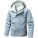 Men's Waterproof Windproof Outdoor Jacket - Lightweight Hooded Raincoat For Hiking, Skiing & Daily Wear (Black, Ivory, Pink, Sky Blue)_voghion.com