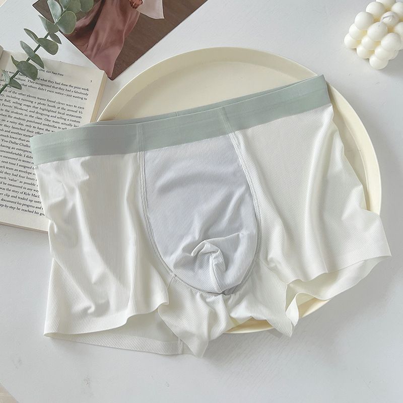 Orange banana convex new ice silk seamless underwear with high elasticity, breathable mesh, thin inner lining,_voghion.com