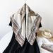 New 90 Silk with Blossoming Wealth Splicing Color Contrast Design Thin Square Scarf Lightweight, Breathable, Sunscreen,_voghion.com