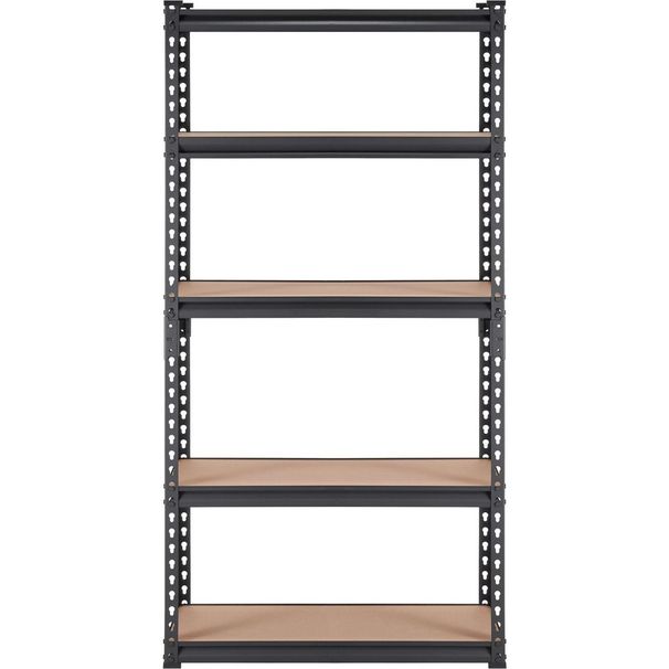 Storage Shelving Unit, 5-Tier Adjustable, 2000 Lbs Capacity, Heavy Duty Garage Shelves Metal Organizer Utility Rack, Black, 30' L X 12' W X 60' H F_voghion.com