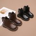 2024 Autumn Children's New Single Korean Edition Fashion Short Simple and Versatile Girls' Leather Boots_voghion.com