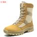 Stivali militari da esterno antiscivolo alla moda alti Stivali da combattimento resistenti all'usura Stivali da lavoro impermeabili alla moda con lacci_voghion.com