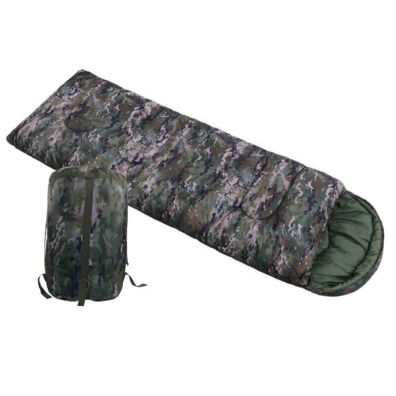 Camouflage Envelope Outdoor Camping Portable Warm Sleeping Bag Single Winter Summer Thickened Cotton Dustp_voghion.com