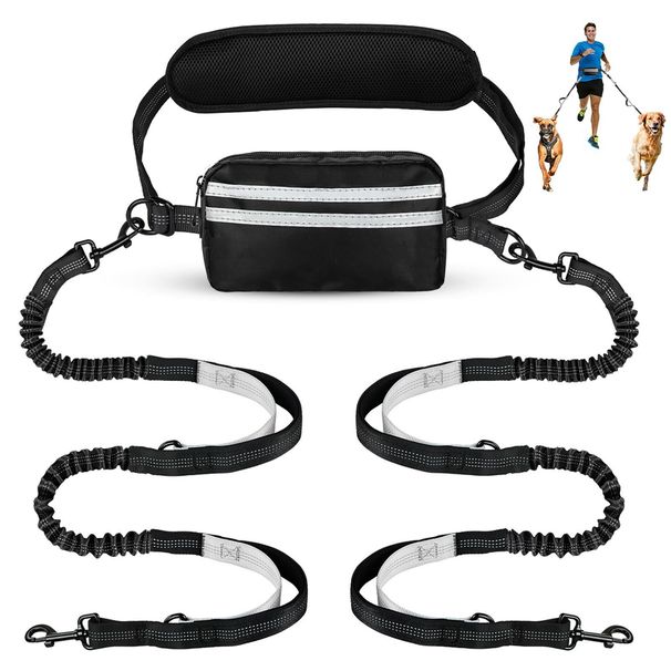New With Waist Bag Pet Sports Running Leash_voghion.com