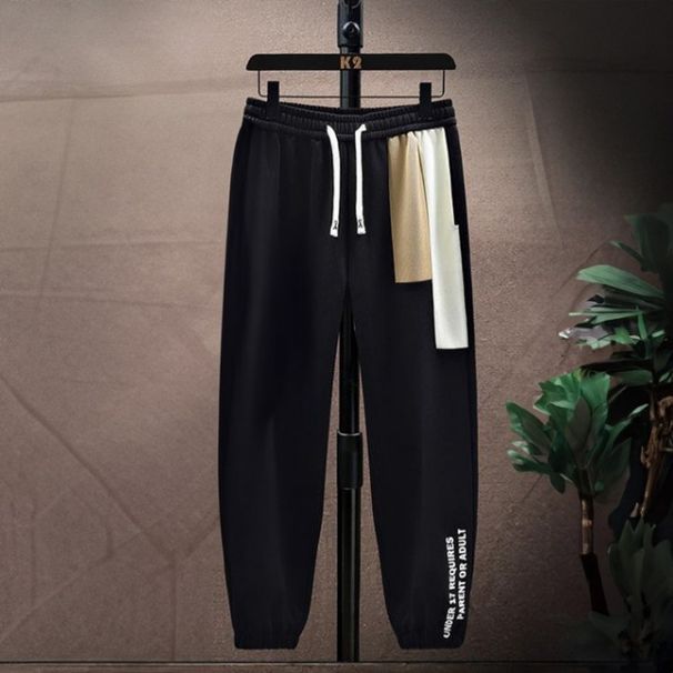 Herrenbekleidung Frühling und Herbst neuer Rundhalspullover mit Hosenanzug Herrenstil Modetrend lockere Sportfreizeit All-Match-Zweiteileranzug_voghion.com