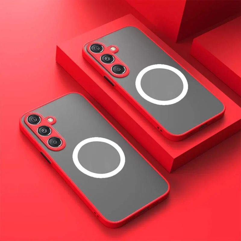 Magneettinen Samsung Galaxy A55 5G A35 A25 A15 A54 A53 A52 A34 A14 A32 A13 A51 Iskunkestävä panssaripuhelinkotelo, pehmeä mattapintainen_voghion.com