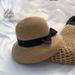 Nuovi arrivi Hepburn fiocco nastro donne paglia secchiello colore protezione solare sole spiaggia cappello all'ingrosso_voghion.com
