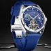 GUANQIN Luxury Mechanical Watch For Man Automatic Tourbillon Moonphase Silicone Leather Strap Leisure Waterproof Luminous Clock_voghion.com