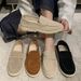SHLIANG Mote Semsket skinn Kvinners Casual Sko Merkedesign Myke Dame Loafers Mokkasiner Slip On Fritidssko Y0270_voghion.com