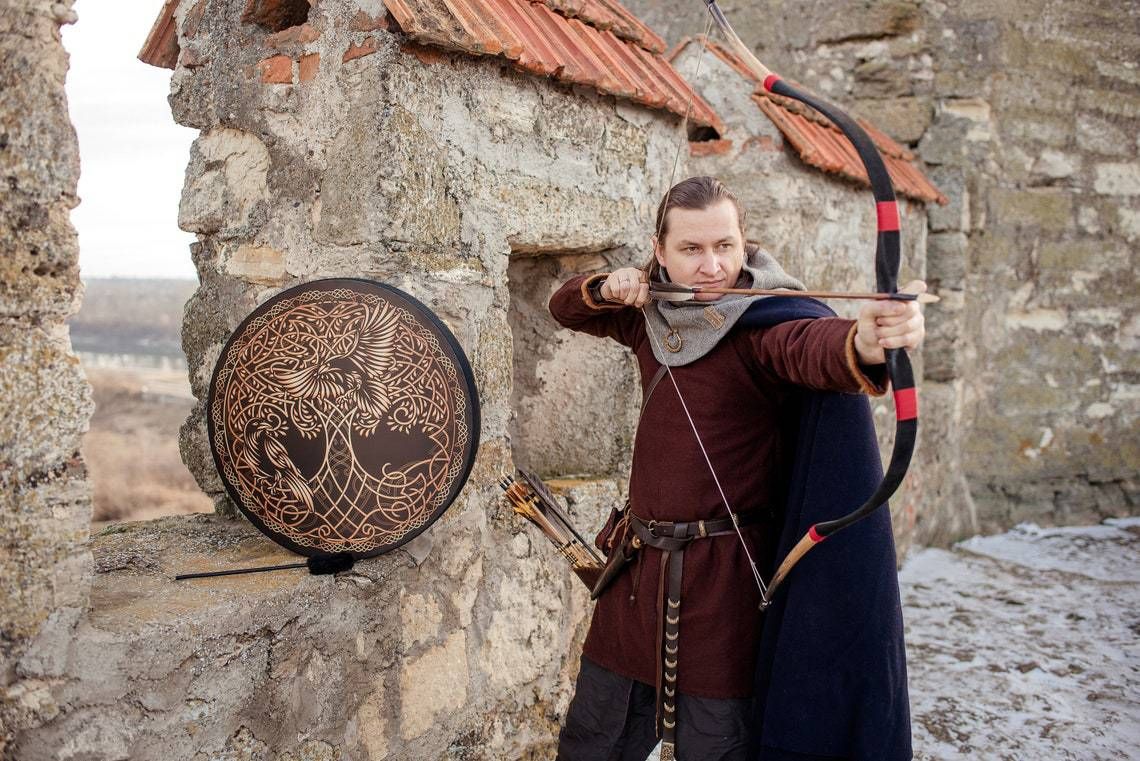 Cross Border Independent Station Percussion Viking Drum Tree of Life Plus 2 Birds Percussion_voghion.com