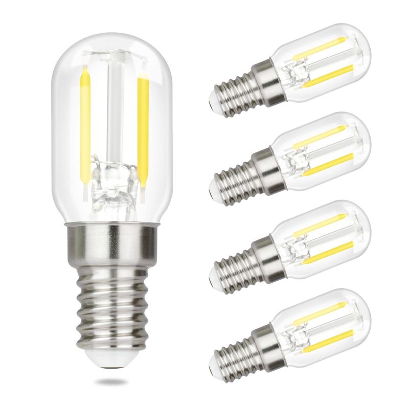 4ER E14 LED Kaltweiß Glühbirne - Vintage LED Lampen T22 2W 6000K Edison Leuchtmittel E14 Fassung Energiesparlampe Ersatz Halogenlampen - Nicht dimmbar_voghion.com
