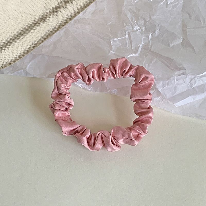 Anneau de cheveux en satin pour intestin grêle, couleur unie, ne se lie pas, filet à cheveux, corde à cheveux de célébrité, corde à cheveux de style japonais, élastique à cheveux, coiffure de fille_voghion.com
