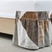 Distressed Gray Brown Bed Skirt - Elastic Ruffle Bedding Wrap For Hotel & Home (Single Piece, Premium Quality)_voghion.com