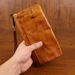 New top layer cowhide handmade dyed veetable tanned leather distressed men's wallet lon zipper multifunctional card_voghion.com