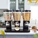 3 Canister Cereal Dispenser, Kitchen Pantry Storage Organizer For Cereal, Rice, Snacks, Countertop Space Saving Containers_voghion.com