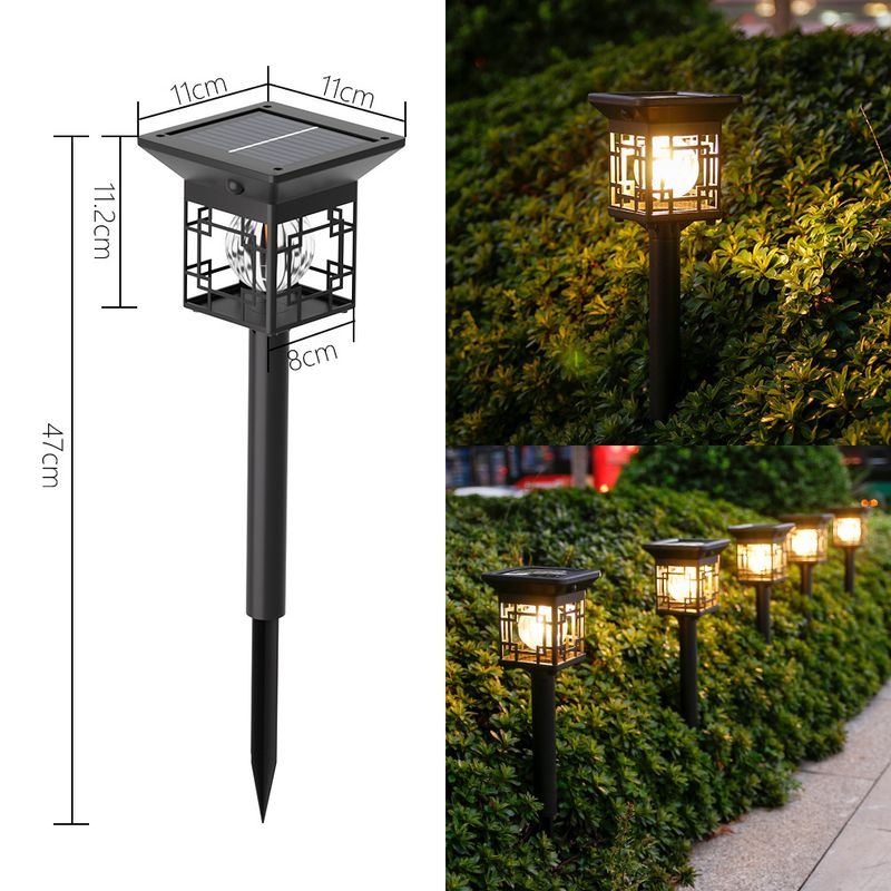 Luces solares para exteriores, luces de estaca para jardín, impermeables, iluminación decorativa para patio, césped y caminos (6-12 horas de iluminación)_voghion.com