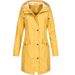 Women's Waterproof Hiking Jacket – Longline Windproof Outdoor Coat With Hood In Yellow/Green/Black/Blue/Pink_voghion.com