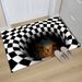 3D Sewer Manhole Cover Horror Home Carpet Clown Trap Visual Carpet Living Room Floor Mat 40*60CM Halloween Decoration for Home_voghion.com