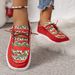 Women's Shoes Autumn And Winter Large Size Women's Casual Shoes Multi Color Pattern Thick Bottom Christmas Style_voghion.com