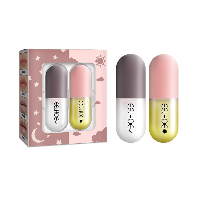 EELHOE day and night lip balm capsules, hydrating and moisturizing, increasing lip elasticity, plumping lips, plumping lips, lip plumping liquid_voghion.com