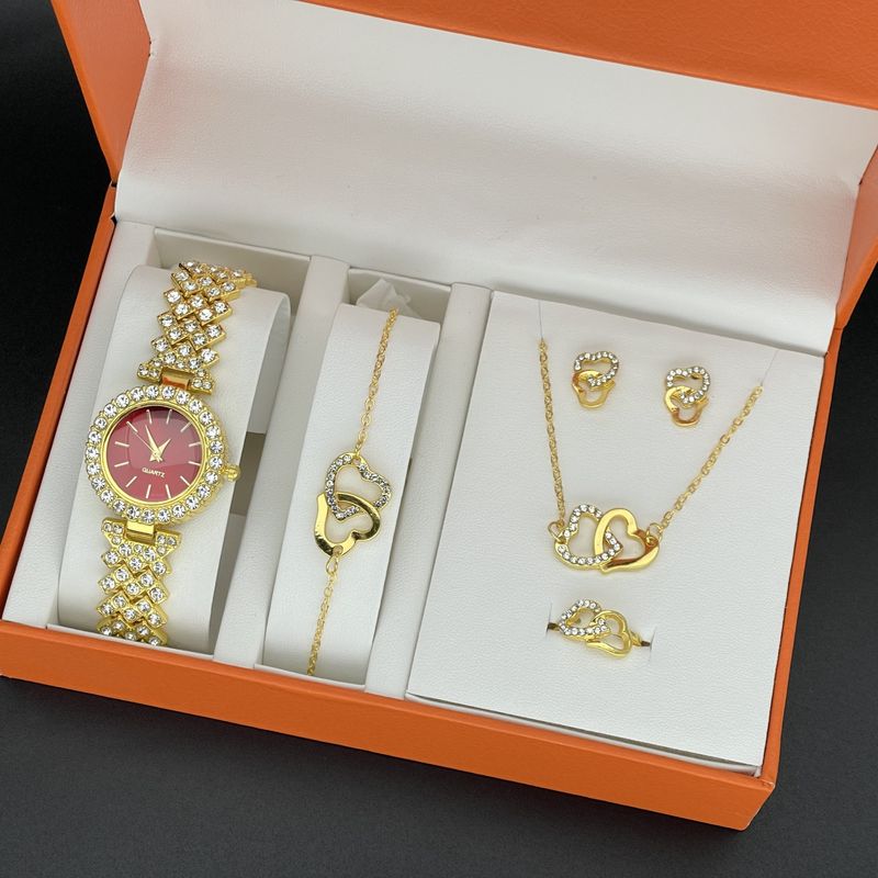 YJzb Temperamento Jóias Moda Acessórios Quartzo Relógio Feminino Caixa de Presente Conjunto_voghion.com
