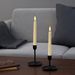 6 Pack Rotating Long Candles Beige Shell Bullet Head Remote Control Christmas Wedding Table Decoration Electronic Candle Lights_voghion.com