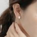 S999 Silver Rose for Women's New Chinese Style Shell Flower Earbone Screws with Twisted Earrings_voghion.com