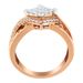 Two-Tone 10KT Gold Diamond Bypass Cocktail Ring (1 1/2 cttw, H-I Color, I1-I2 Clarity)_voghion.com