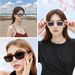 Vintage Rectangular Sunglasses For Men And Women, Retro Hexagon Small Thick Frame Tinted Chunky Glasses_voghion.com