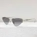 Designer Mens And Womens Cat Eye People Sunglasses Mirror Metal Inverted Triangle Frame Temple With Patterned CH8255_voghion.com