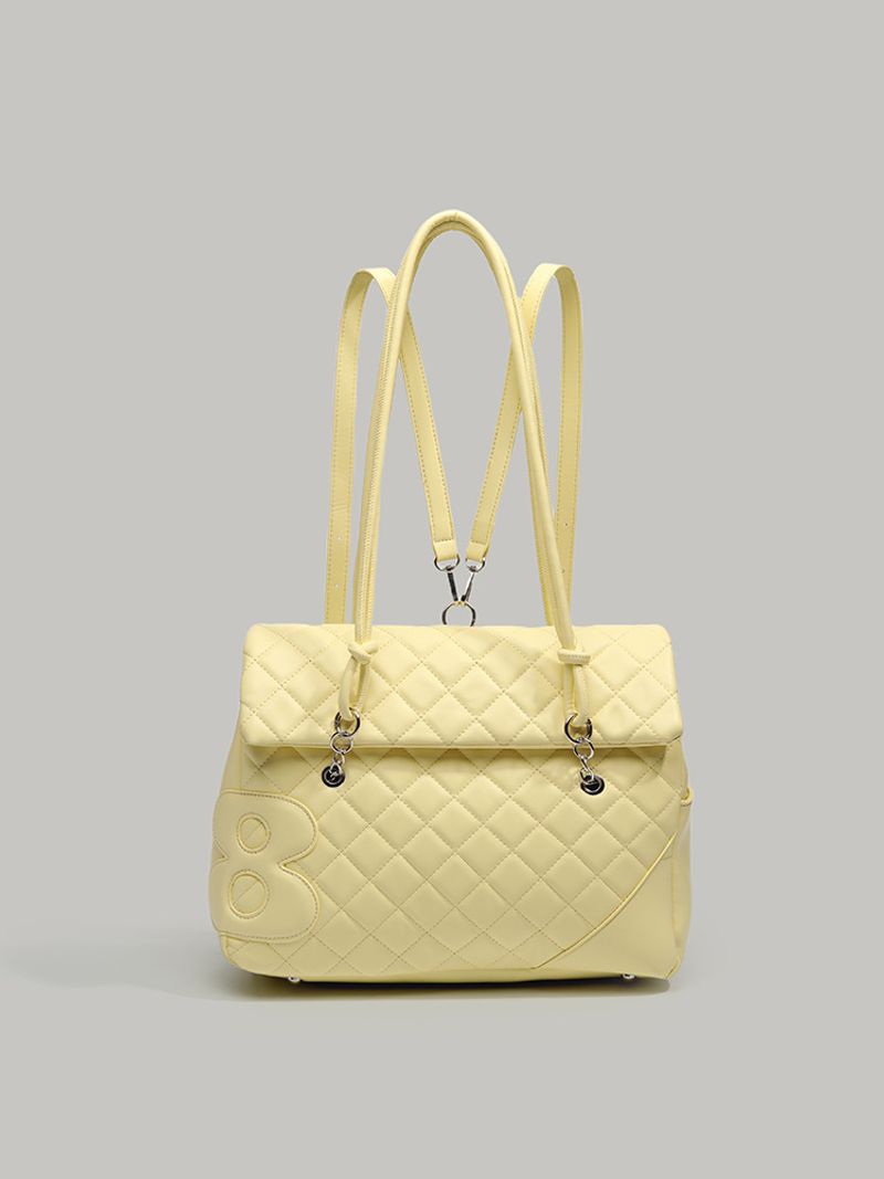 Borsa a tracolla trapuntata di grande capacità, quadrata, casual, multifunzionale, convertibile, in stile coreano_voghion.com