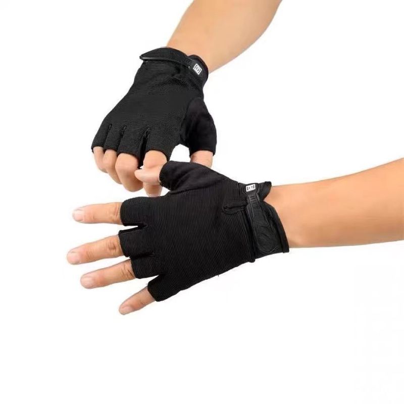 Guanti da moto Guanti da equitazione protettivi per sport all'aria aperta, traspiranti, antiscivolo, dita lunghe e mezze dita, touch screen_voghion.com