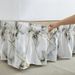 Platinum Gold Marble Bed Skirt - Elastic Ruffle Bedding Wrap For Hotel & Home (Single Piece, Premium Quality)_voghion.com