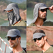 Modischer 3-in-1-Männer-Eimer mit Schalschleier, wasserdicht, abnehmbar, multifunktional, Sonnenhut, atmungsaktiv, Outdoor, UV-Schutz, Angeln_voghion.com