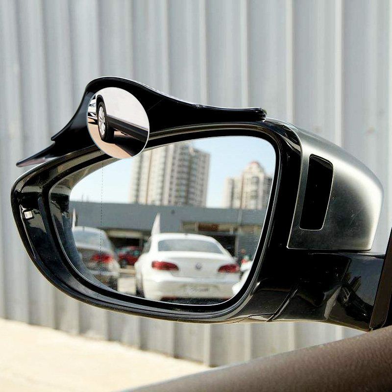 Car Rearview Eyebrow Small Round Integrated Reflective Blind Spot Reversing Mirror Rain Shield Waterproof Artifact_voghion.com