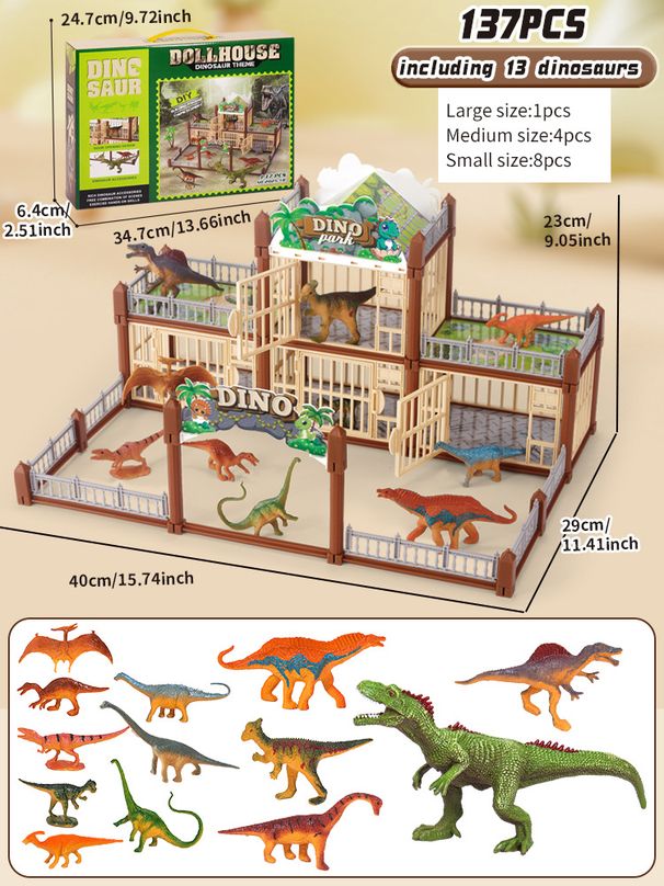 Nieuw Luoji-themapark, kindercadeaus, doe-het-zelf dinosaurus Colosseum-speelgoed_voghion.com