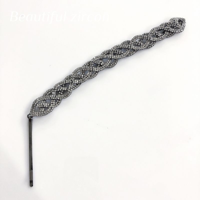 Modisches trendiges Strass-Dreadlocks-Stirnband, trendige Damen-Hip-Hop-Persönlichkeit, geflochtene Strass-Haarnadel, Kopf_voghion.com