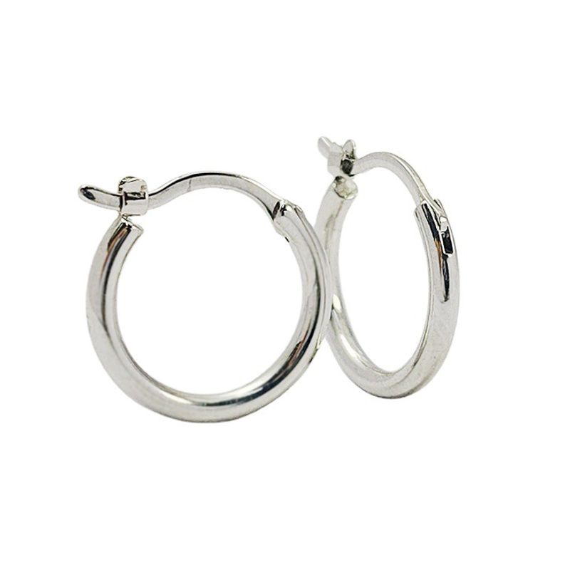 Orecchini a filo tondo in acciaio inossidabile 316 moda semplice fibbia per orecchio tendenza orecchini da uomo e da donna_voghion.com