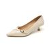 Pointed Single Shoes Women's Thin Heel Niche Design Cat Heel Cross Belt Shallow Mouth High Heels Soft Sole_voghion.com
