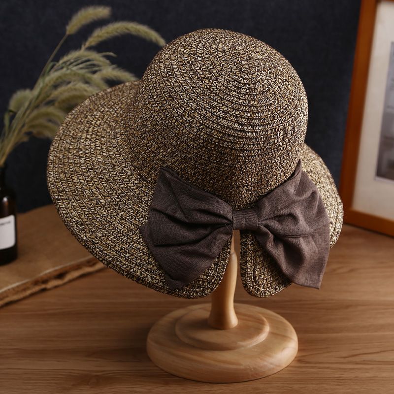 New Hat, Versatile for Women in Summer, Sun Hat, Sunshade Hat with Large Brim, Sun Protection Beach Hat, Foldable Straw Hat with Large Brim_voghion.com