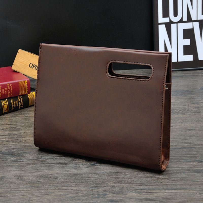 Borsa a tracolla singola di moda maschile di alta qualità in pelle PU retrò nuovo design Borsa piccola grigia Piccola valigetta_voghion.com