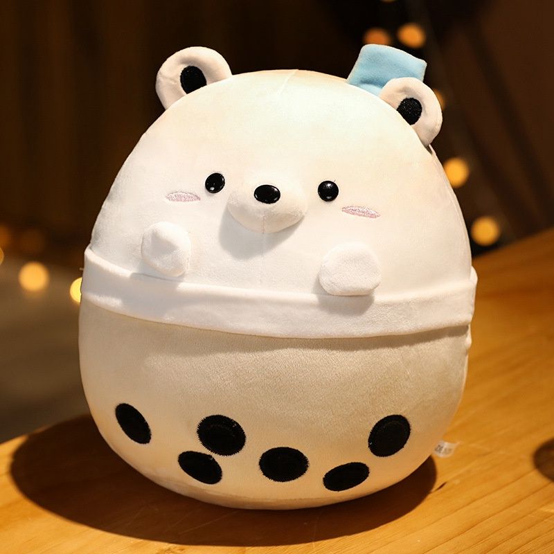 Boba Bubble Tea Cuddly Cup Squishmallow Plush Toy Cat Shark Bear_voghion.com