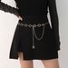 Metal Flower Women, Fashionable Belt Decoration Chain Dresses, Waist Cinching Accessory For All Seasons_voghion.com