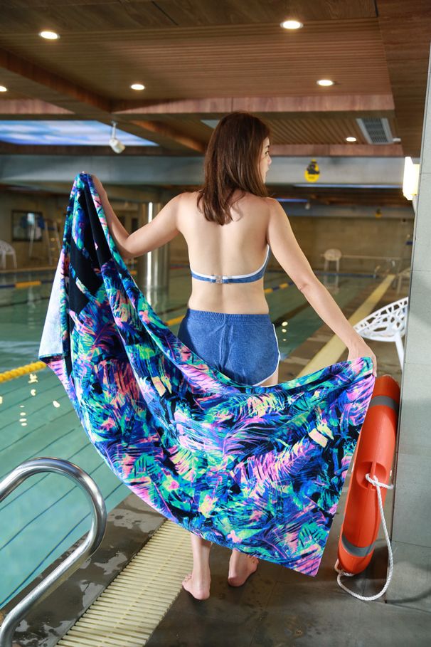 Asciugamano da bagno in puro cotone Spot American Simple P.ink Active Printing Nuoto Bagno Adulto Puro Cotone Spiaggia Bagno_voghion.com