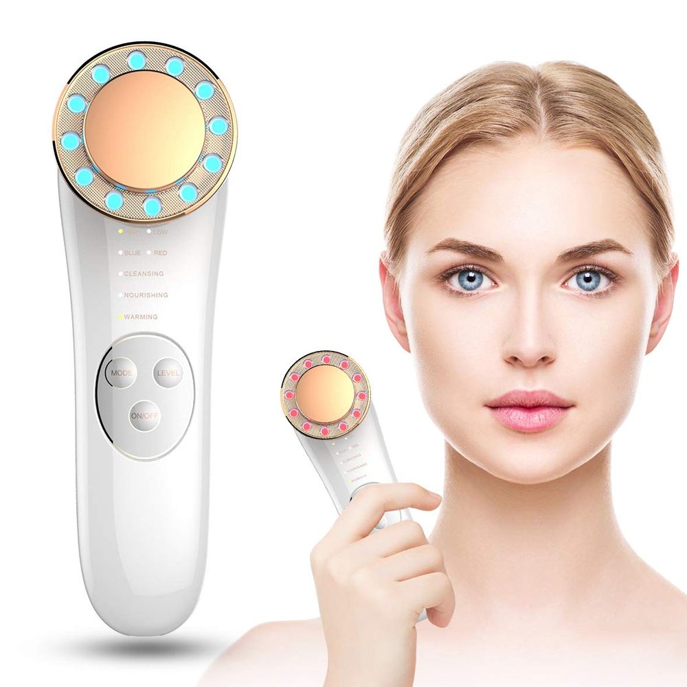 7 an 1 Gesiichtsrout & Blo LED Liicht Apparat Ionen Gesiichtsmassager Anti-Aging Hautstraffung Gesiichtsreiniger Hautpfleeg Massagemaschinn_voghion.com