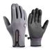 Gants d'hiver unisexes pour écran tactile – Gants d'équitation coupe-vent et imperméables avec doublure polaire (adhérence antidérapante, fermeture éclair, tailles M à XL)_voghion.com