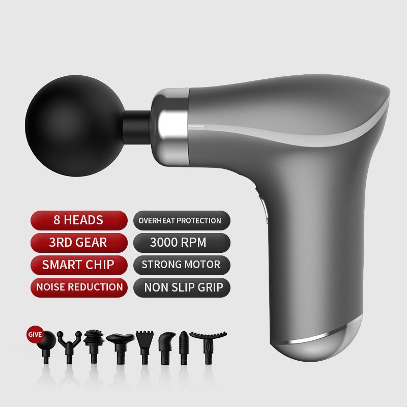 Mini pistol de masaj portabil pentru masaj profund, stil delfin drăguț, doamnă, birou, masaj muscular, antrenor, ameliorarea durerii, relaxare corporală_voghion.com