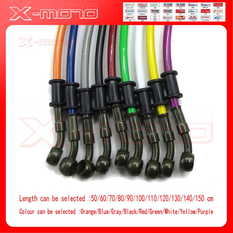 Tubo flessibile dell'olio della frizione del freno rinforzato idraulico da 500 mm, 600 mm, 700 mm, 800 mm, 900 mm per moto, motocross, dirt pit bike_voghion.com
